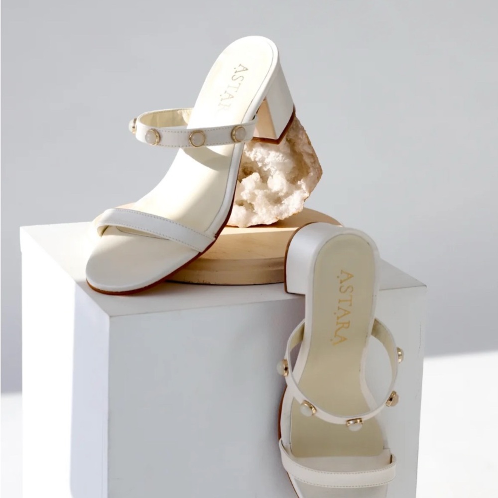 Moonstone Satin Sandals